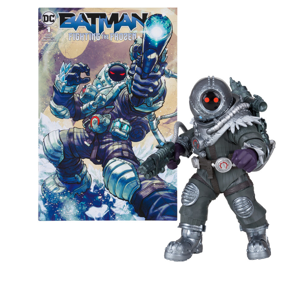 figura de 7 de mr. freeze con batman luchando contra frozen comic dc page punchers