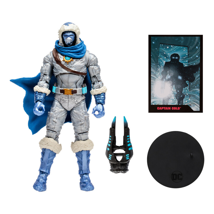 figura gold label de 7 del capitán frío con flash comic dc page punchers exclusiva de mcfarlane toys store.