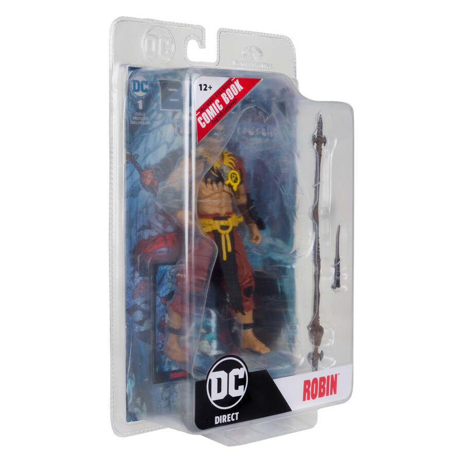 figura de 7 de robin con batman luchando contra frozen comic dc page punchers