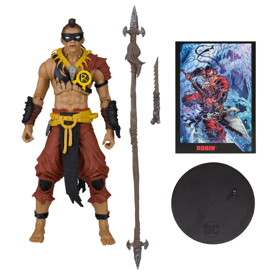 figura de 7 de robin con batman luchando contra frozen comic dc page punchers