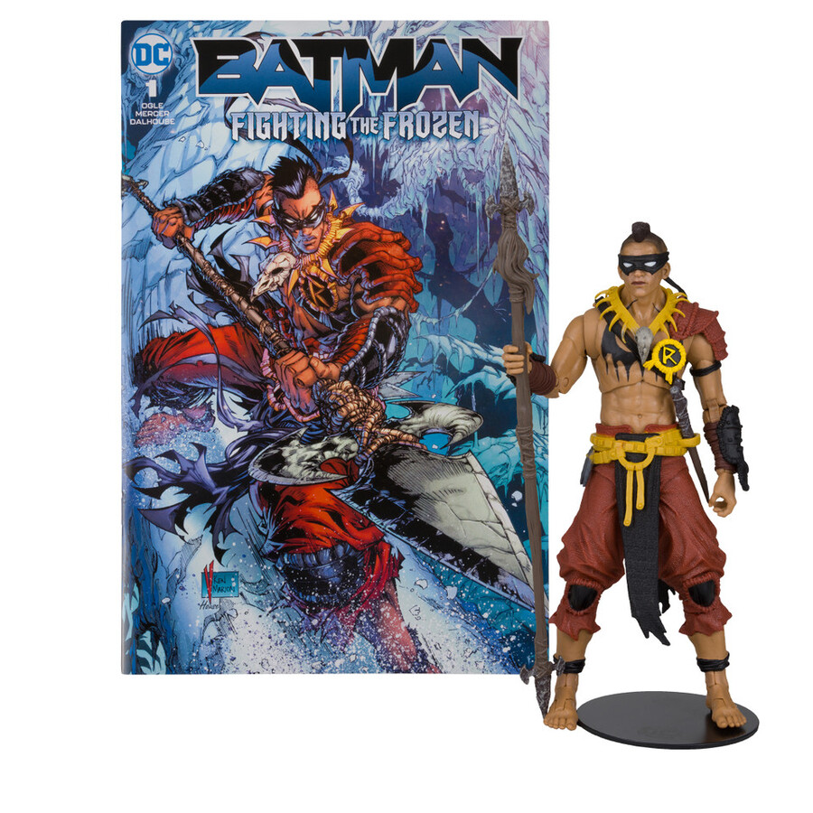figura de 7 de robin con batman luchando contra frozen comic dc page punchers