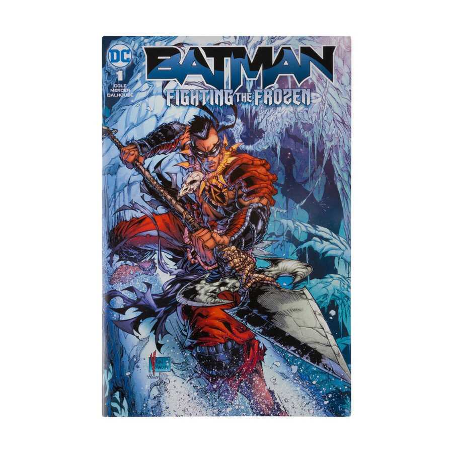 figura de 7 de robin con batman luchando contra frozen comic dc page punchers