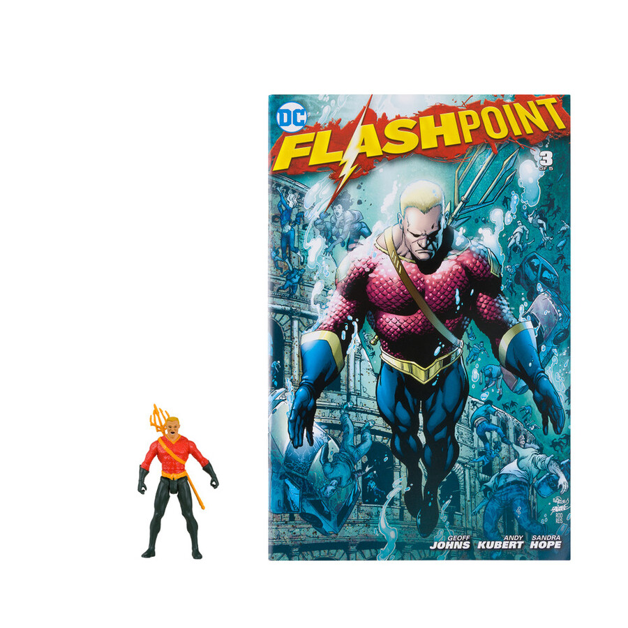 figura de aquaman con flashpoint comic page punchers de 3