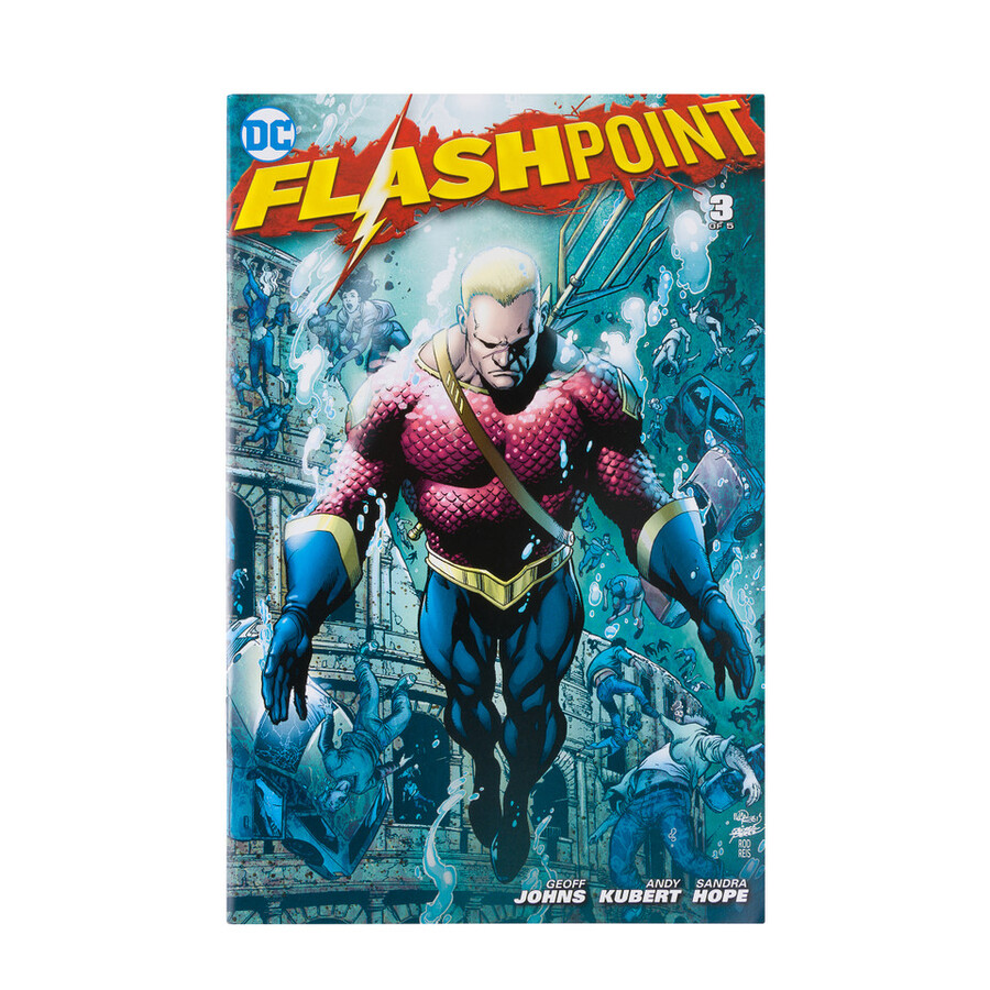 figura de aquaman con flashpoint comic page punchers de 3