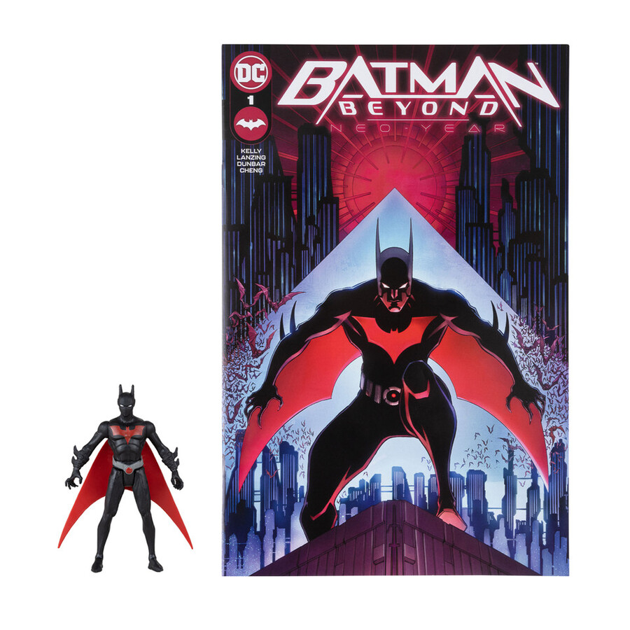 figura de batman del futuro con cómic neo-year perforadoras de páginas de 3