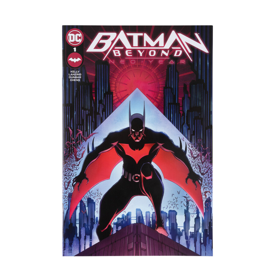 figura de batman del futuro con cómic neo-year perforadoras de páginas de 3
