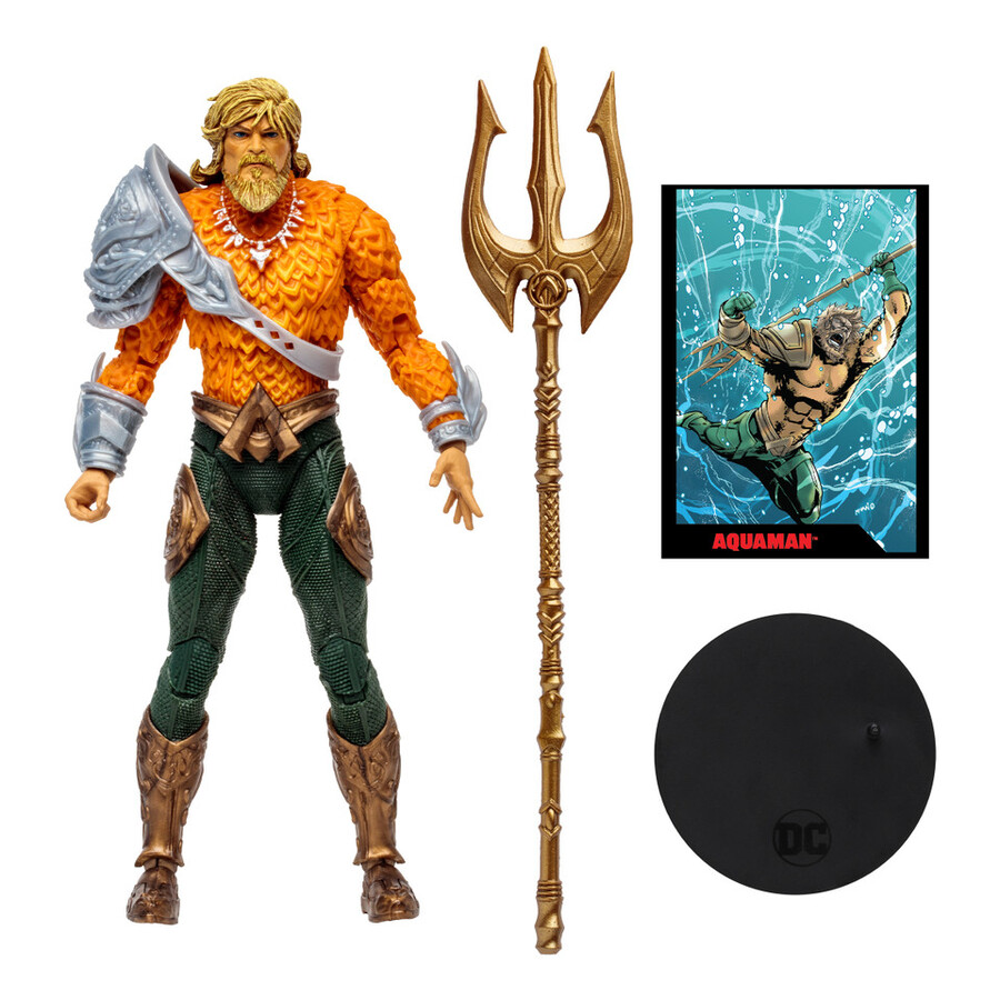 figura de aquaman con cómic dc page punchers de 7