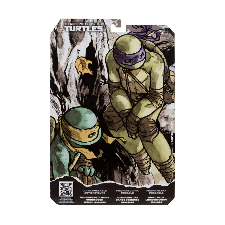 figura de donatello page punchers teenage mutant ninja turtles de 5 con cómic