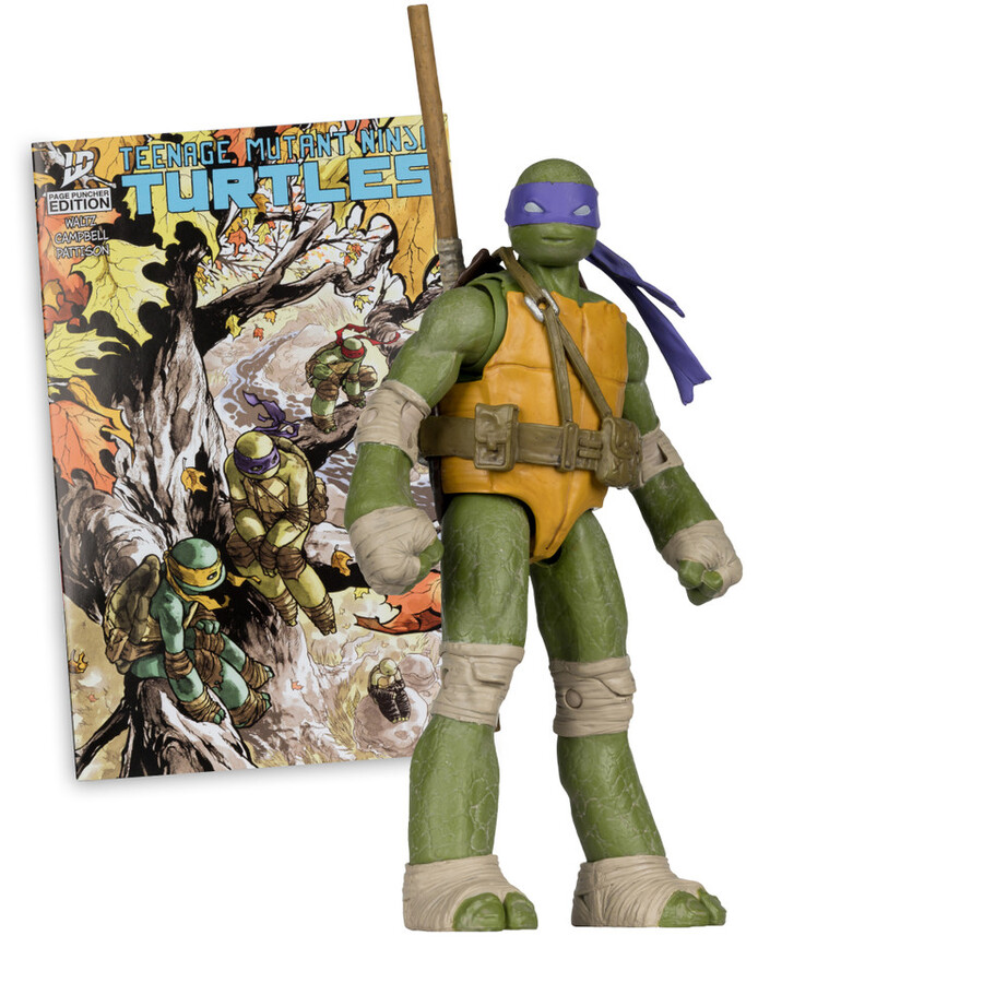 figura de donatello page punchers teenage mutant ninja turtles de 5 con cómic