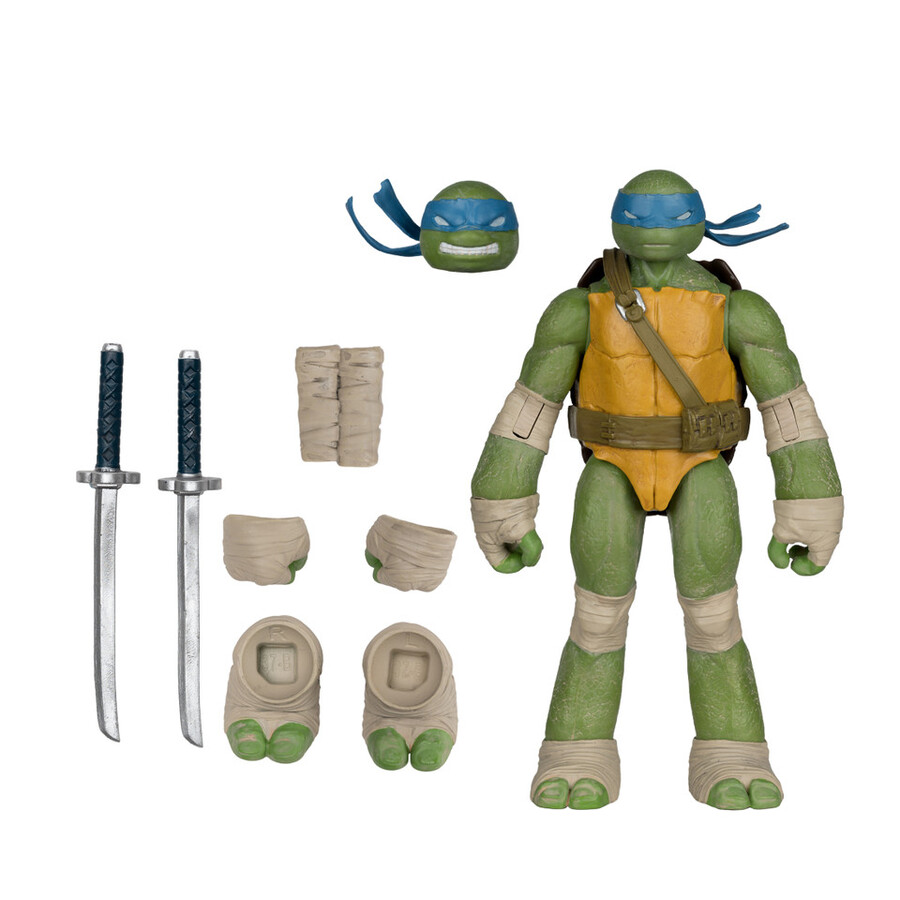 figura de leonardo page punchers teenage mutant ninja turtles de 5 con cómic