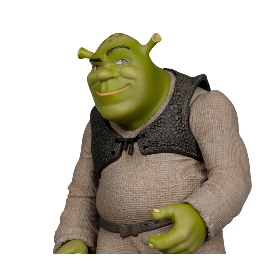 figura posada de shrek movie maniacs shrek de 12 con coleccionable digital. etiqueta dorada exclusiva de mcfarlane toys store.
