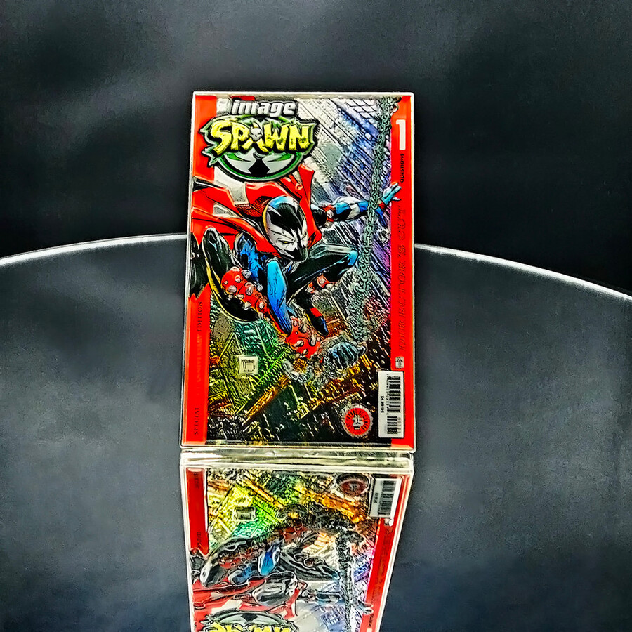 pin de la edición del director del 25.º aniversario de la portada del cómic spawn n.º 1