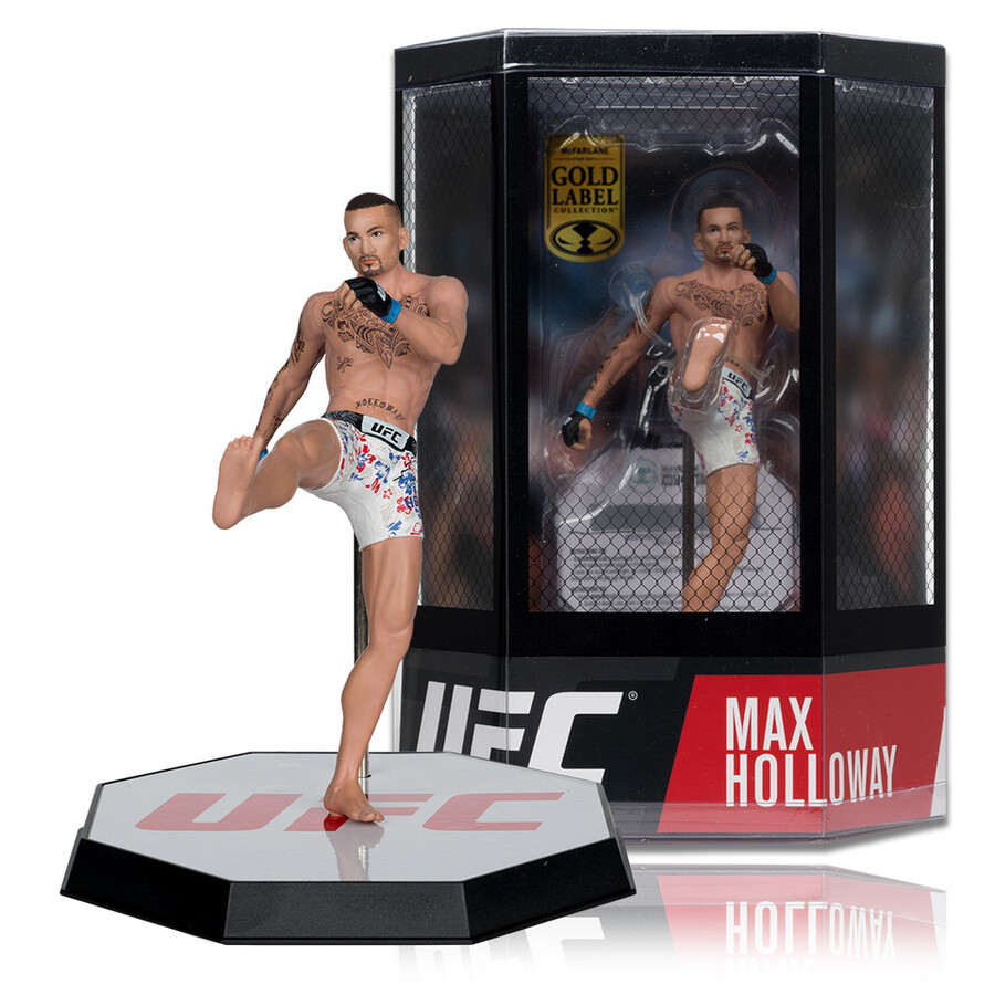 paquete gold label de alex pereira max holloway ufc 2 figuras de 7 mcfarlanes sportspicks con coleccionable digital exclusivo