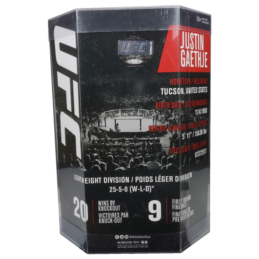 paquete de dos figuras chase de 7 de justin gaethje ufc regular y platino. mcfarlanes sportspicks