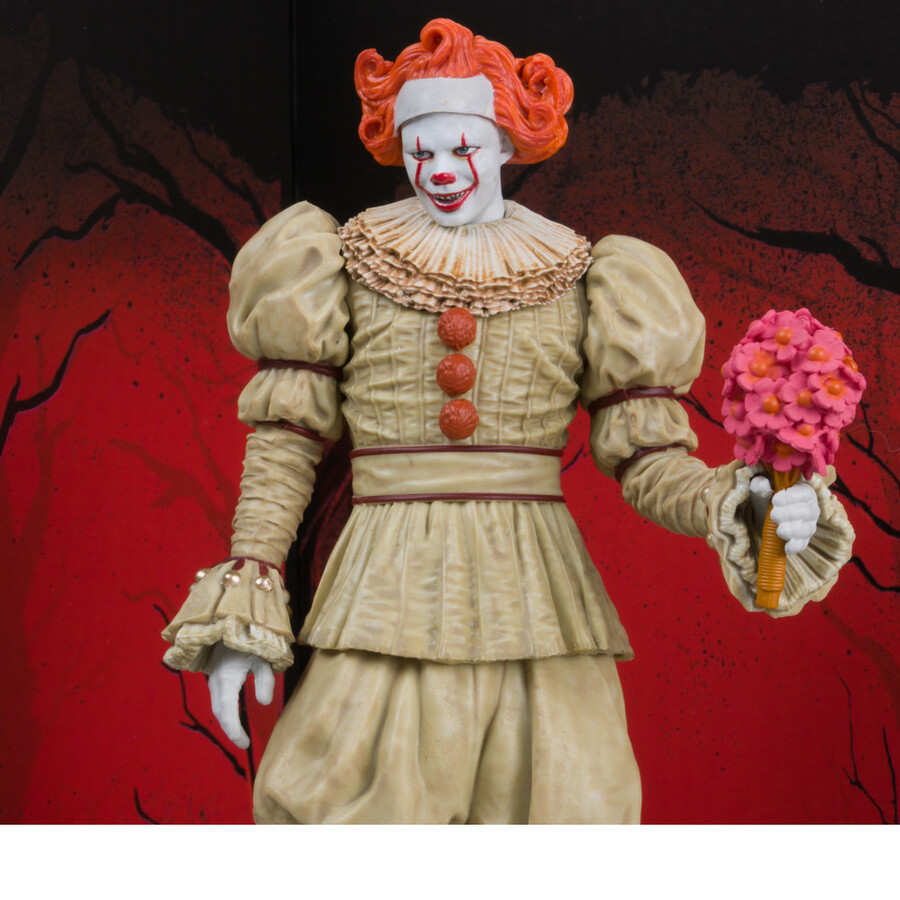 pennywise flashback bienvenido a derry figura posada de 6 etiqueta dorada