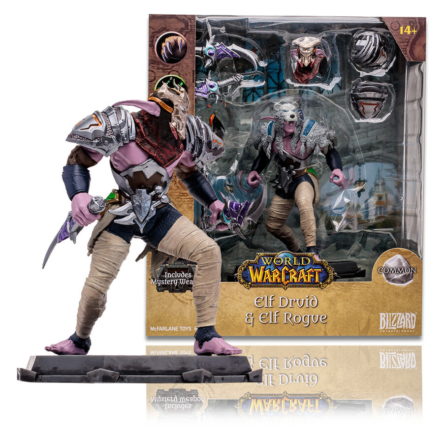 figura posada a escala 112 de elfo druidapícaro world of warcraft