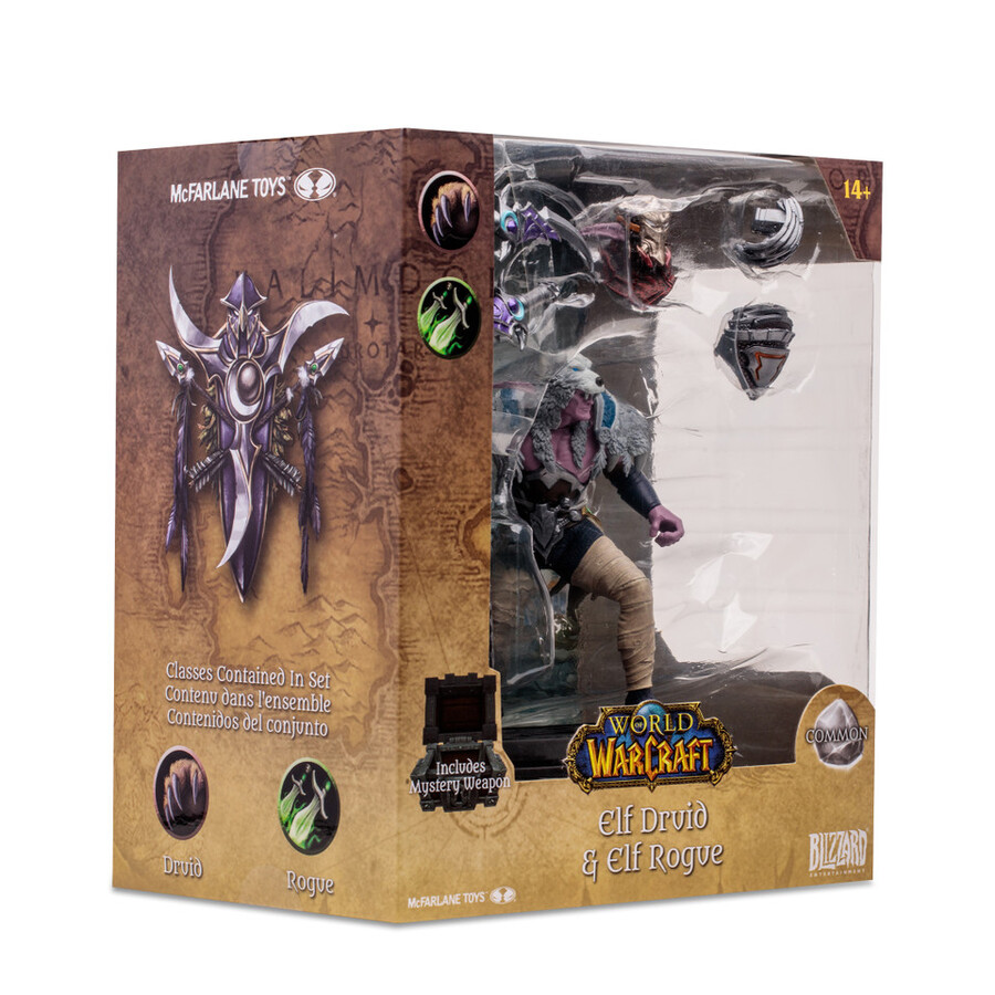 figura posada a escala 112 de elfo druidapícaro world of warcraft