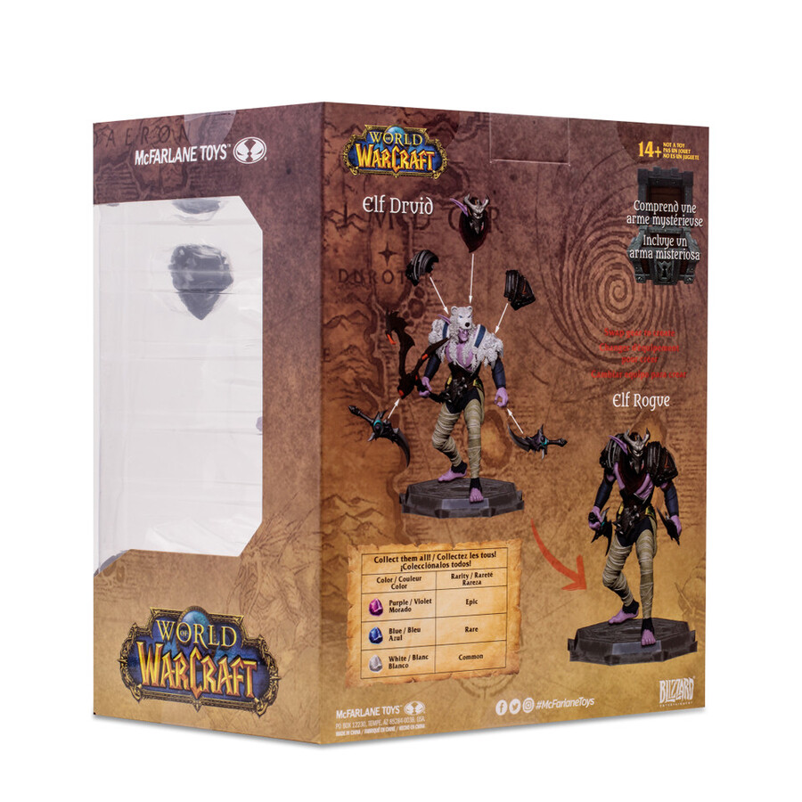 figura posada a escala 112 de elfo druidapícaro world of warcraft