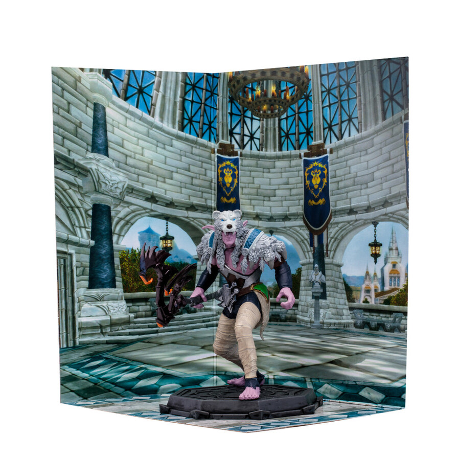 figura posada a escala 112 de elfo druidapícaro world of warcraft