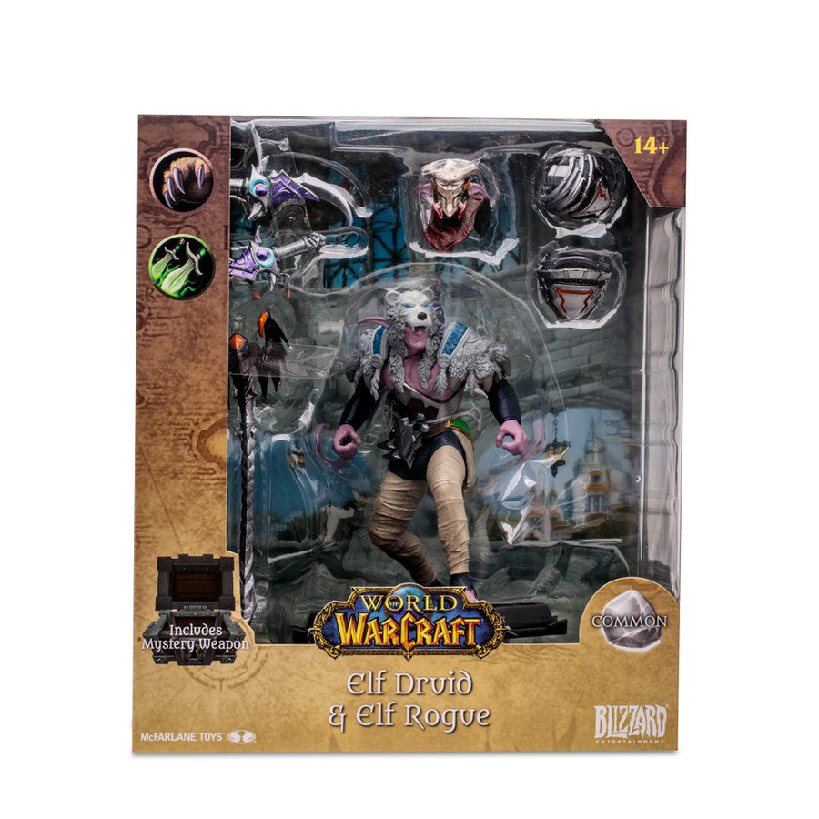 figura posada a escala 112 de elfo druidapícaro world of warcraft