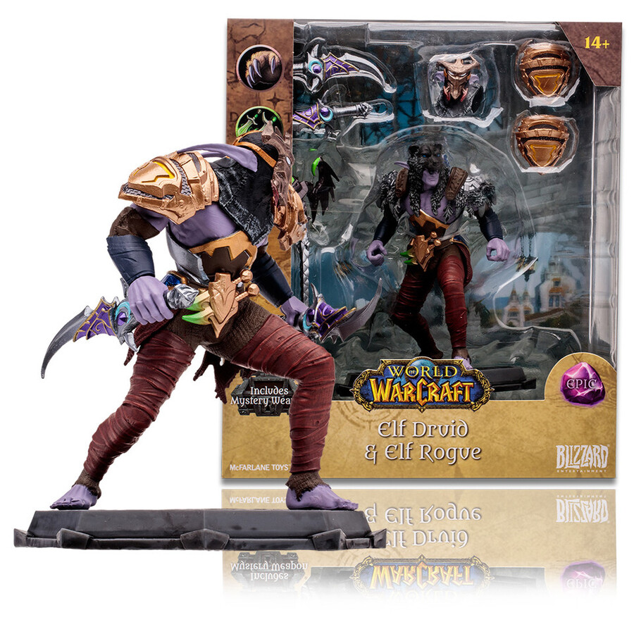 figura posada a escala 112 de elfo druidapícaro Épica world of warcraft