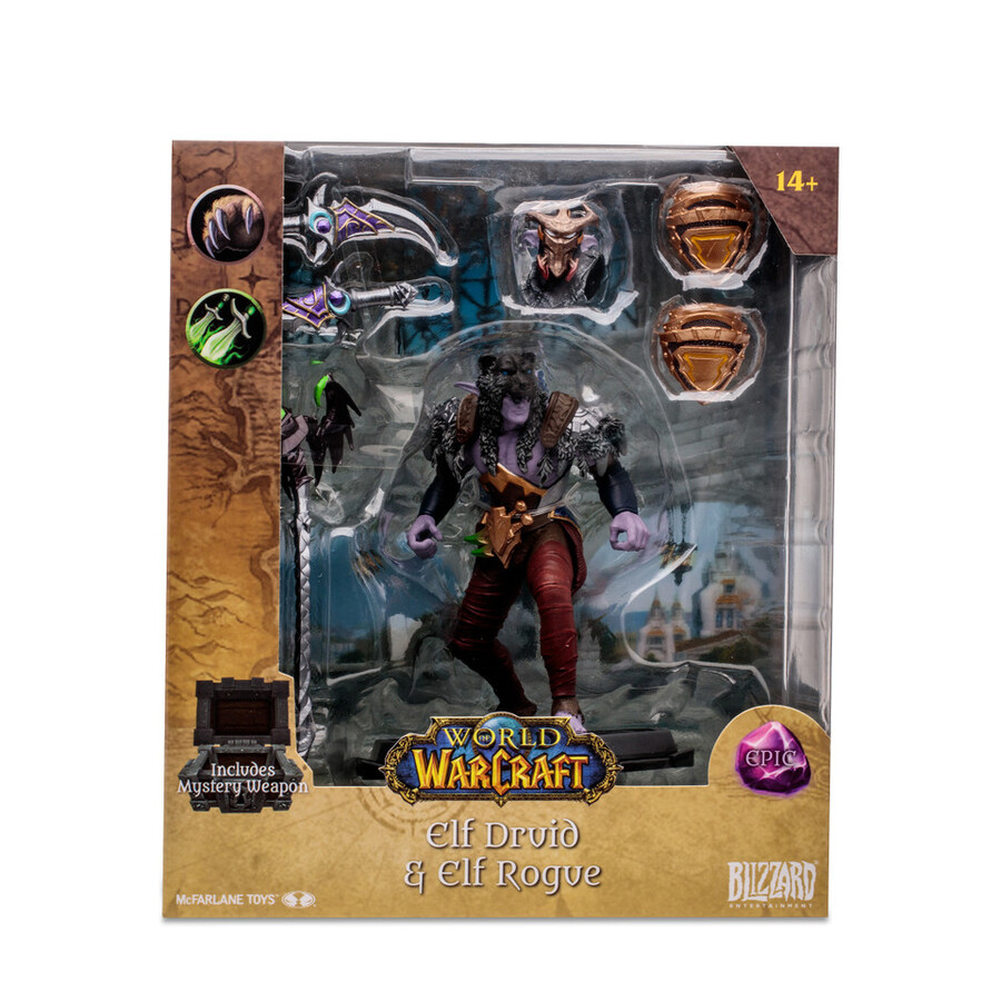 figura posada a escala 112 de elfo druidapícaro Épica world of warcraft