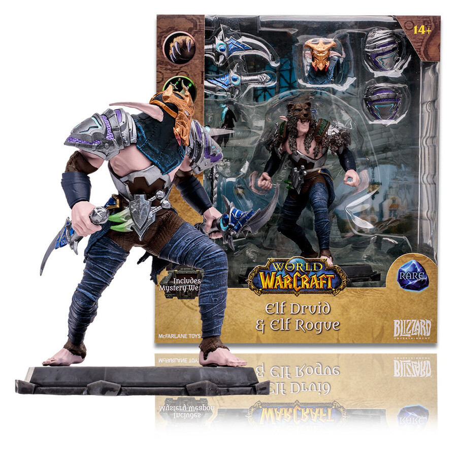 figura posada a escala 112 de elfo druidapícaro world of warcraft
