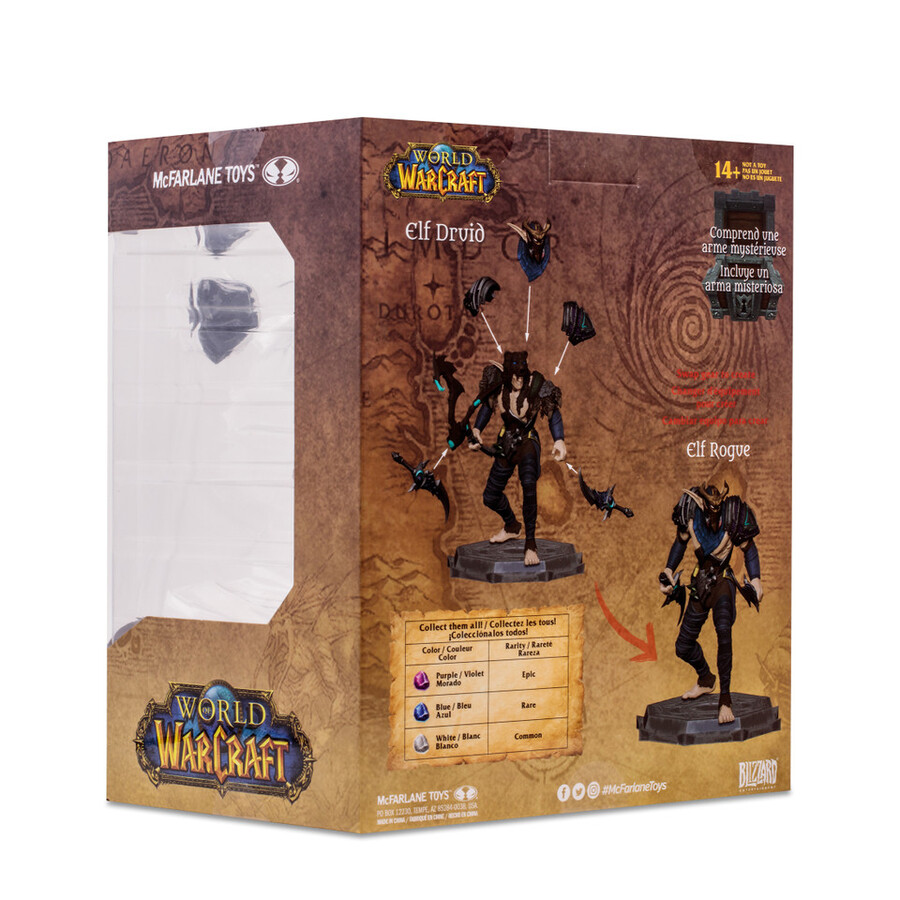 figura posada a escala 112 de elfo druidapícaro world of warcraft