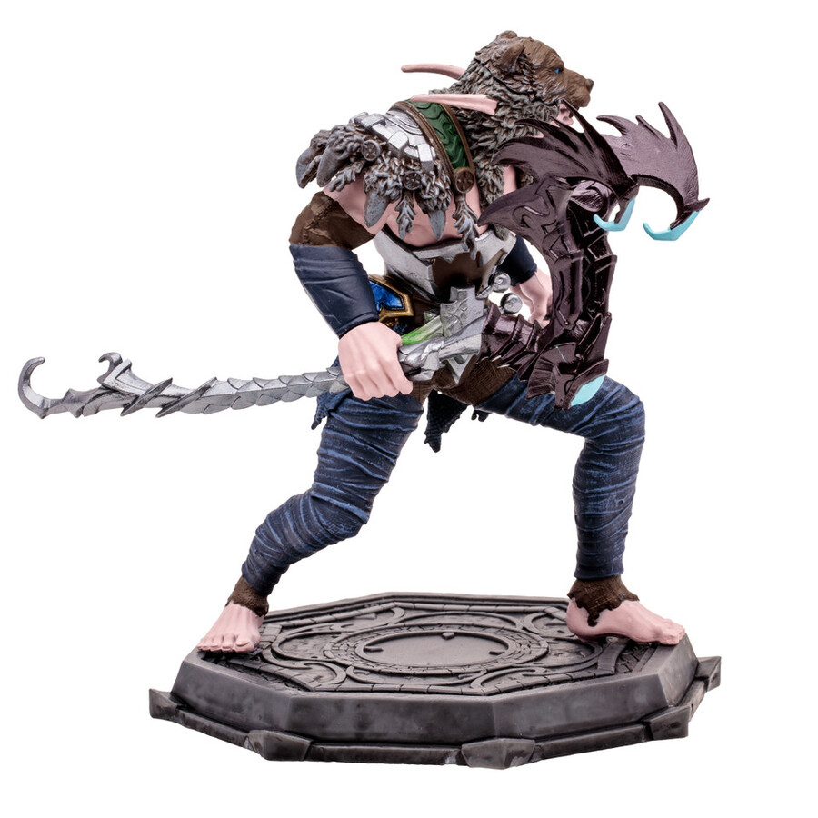 figura posada a escala 112 de elfo druidapícaro world of warcraft