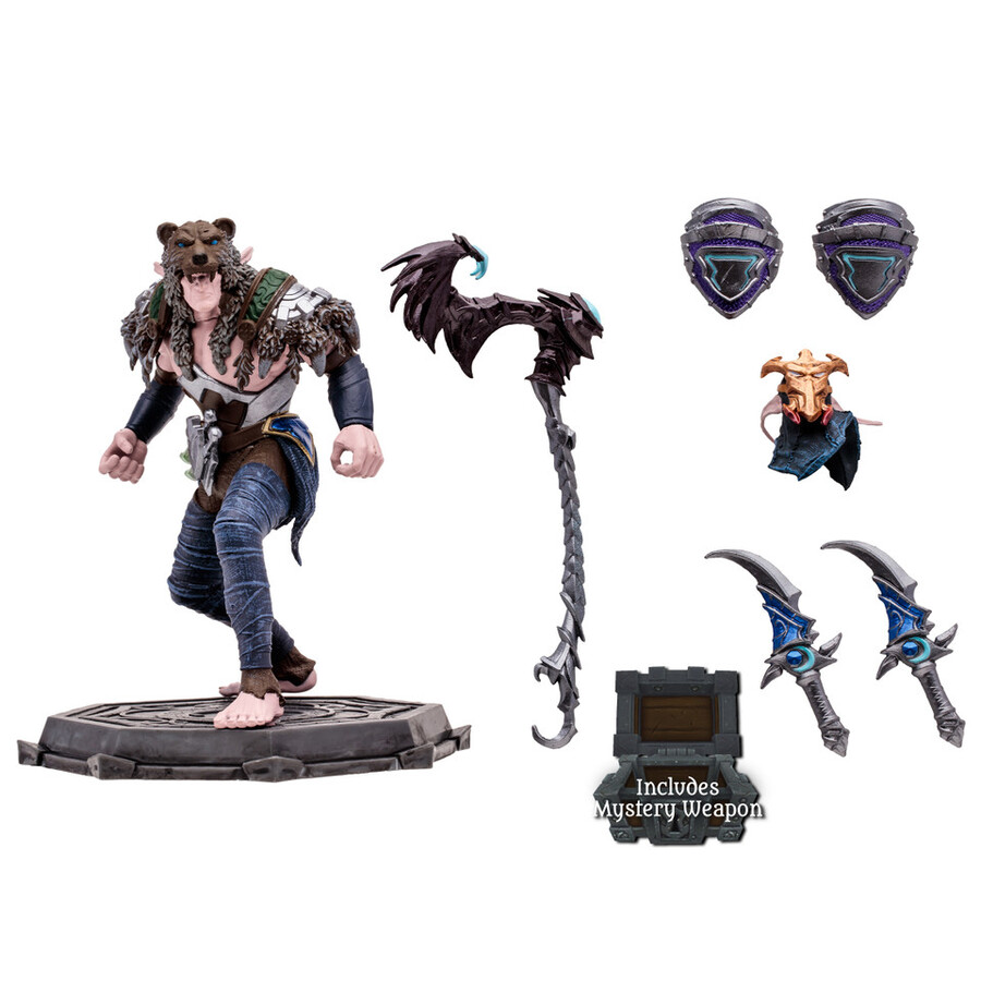 figura posada a escala 112 de elfo druidapícaro world of warcraft