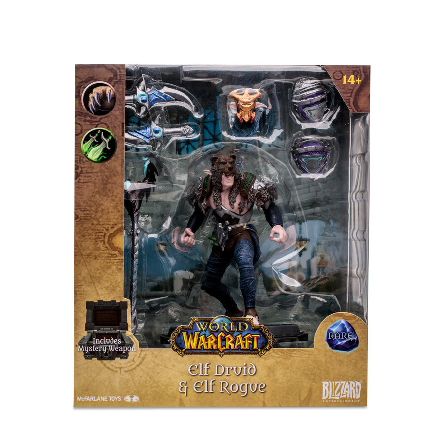 figura posada a escala 112 de elfo druidapícaro world of warcraft